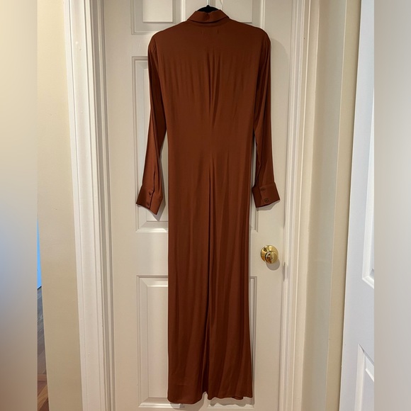 Reformation Burnt Orange Maxi Tie Waist Robin Dress - Picture 4 of 6
